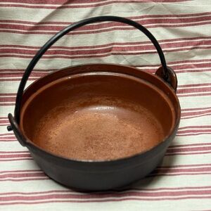 Rustic Black and Brown Cast Iron Pot